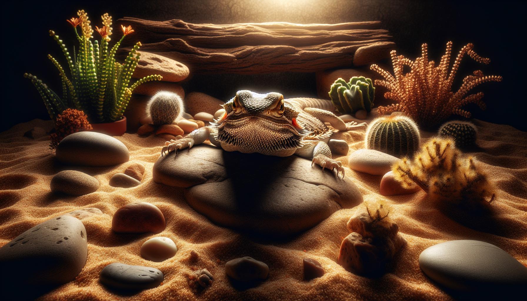 Bearded dragon laying flat: What It Means & When to Worry