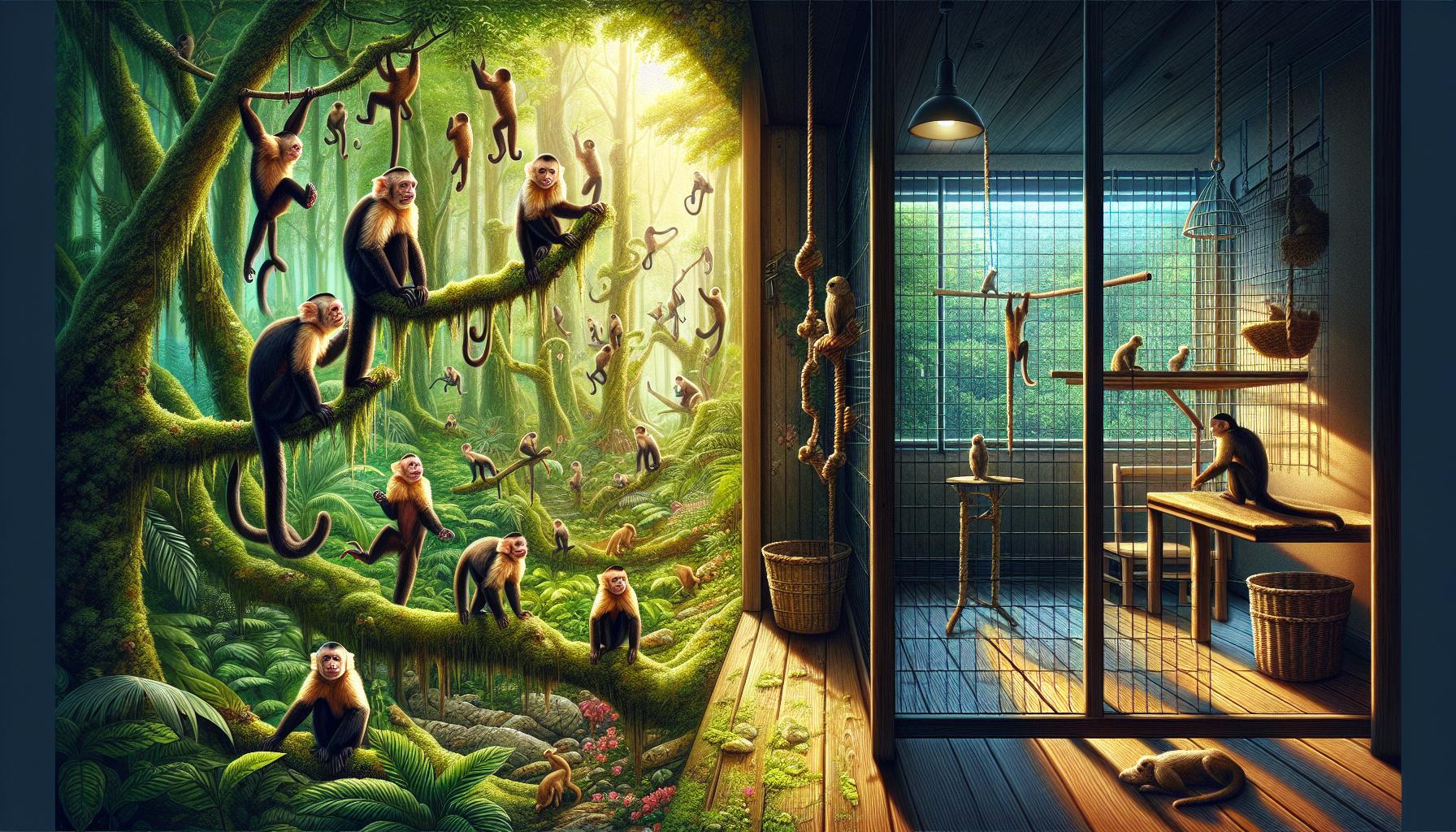 Capuchin Monkeys in the Wild vs. Captivity