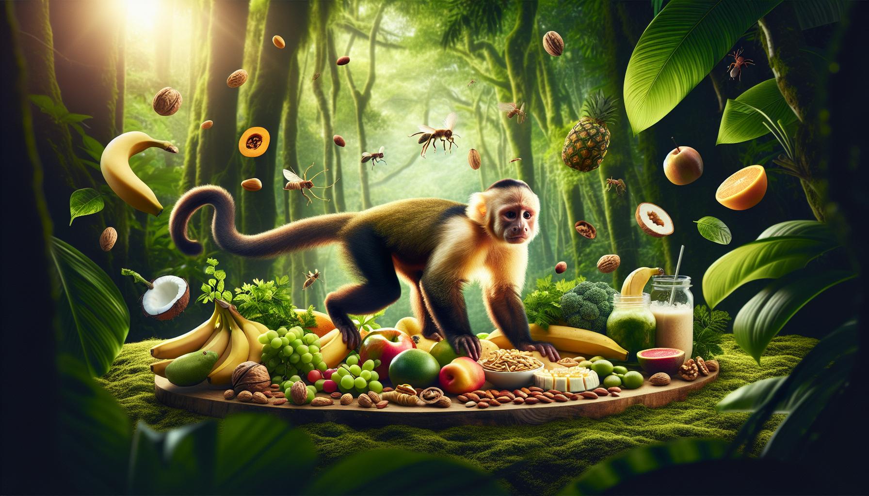 Common Foods in a Capuchin Monkey's Diet