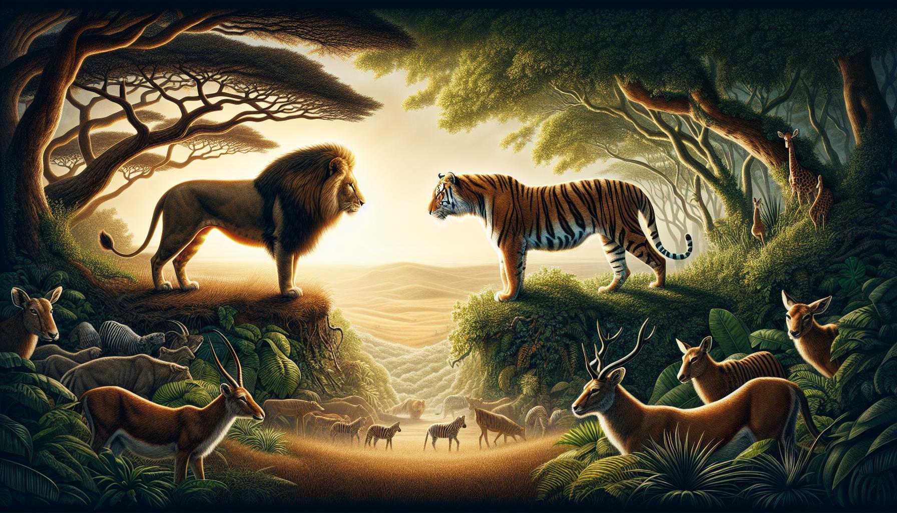 Lion fighting tiger: Legendary Battles and Real-Life Outcomes 3 The Natural Rivalry: Lion vs. Tiger Explained