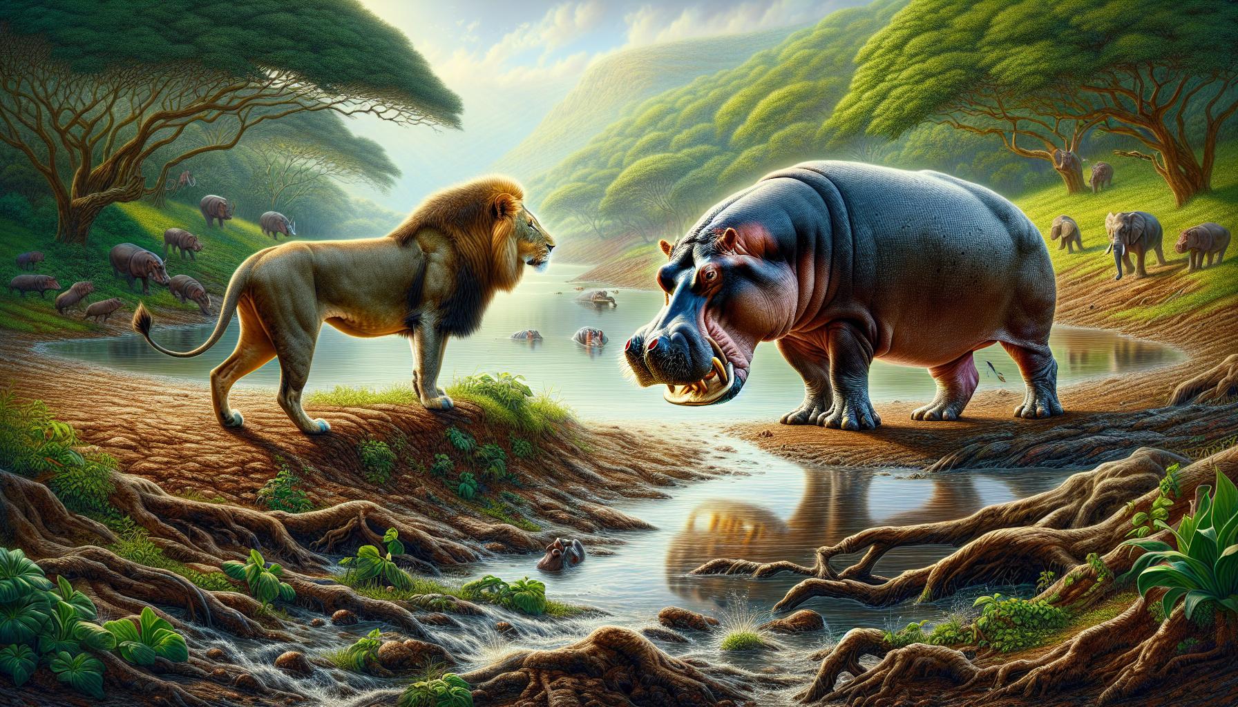 Predator vs. Predator: Hippos and Lions in the Wild