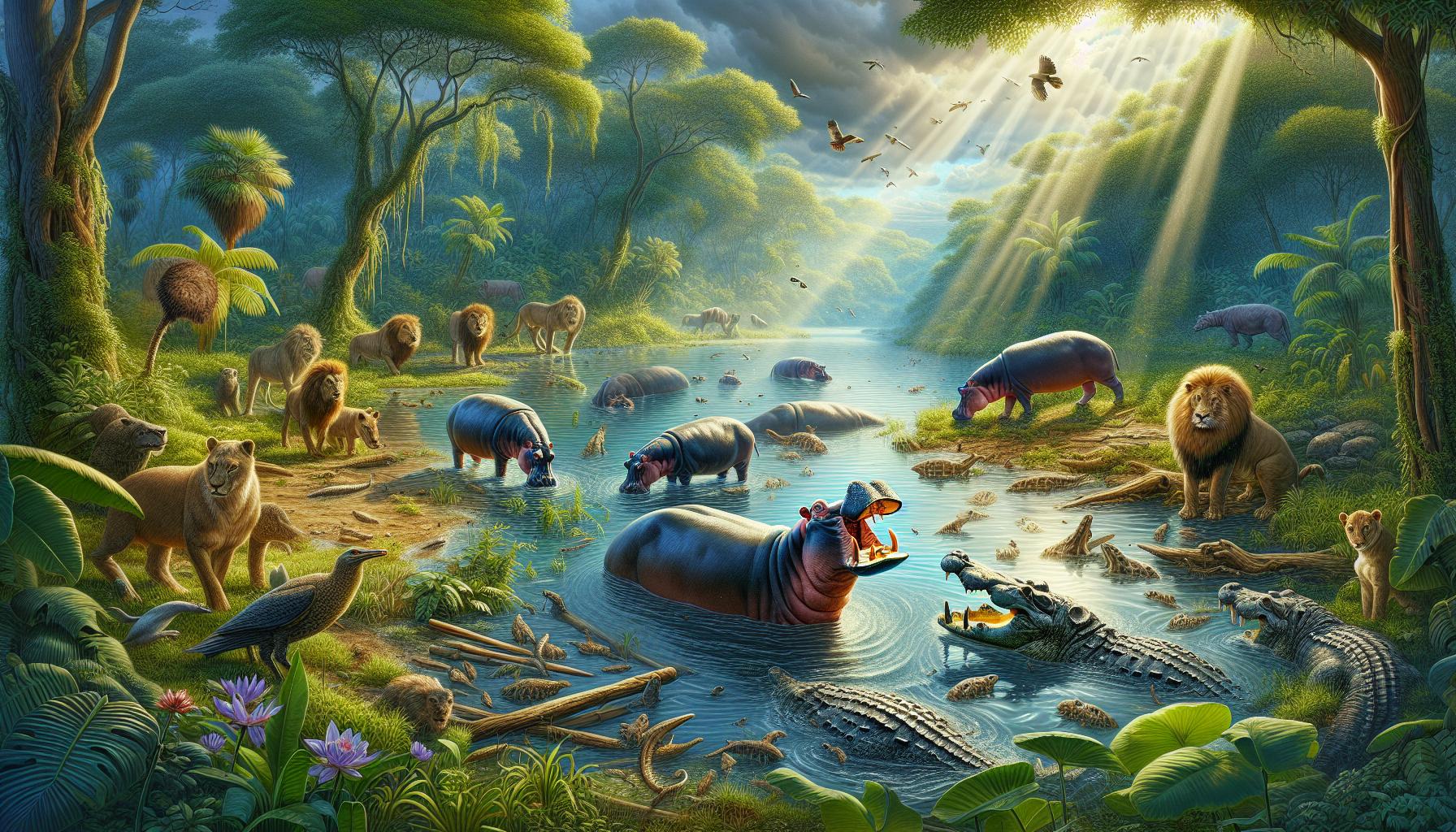 What Truly Threatens Hippos in the Wild?